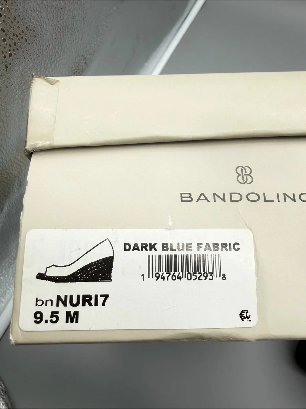 Women’s US 9.5 M Bandolino Nuri Peep Toe Wedge Espadrilles. New in box.